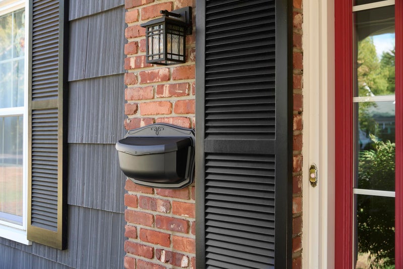 ARCHITECTURAL MAILBOXES Villa Black Wall Mount Mailbox - Image 2